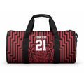 Custom Basketball New Zealand Duffle Bag Red Maori Ta Moko Indigenous