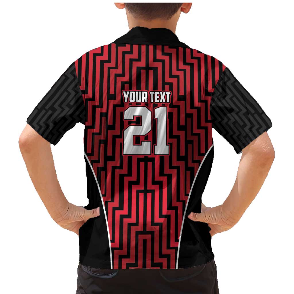 Custom Basketball New Zealand Family Matching Mermaid Dress and Hawaiian Shirt Red Maori Ta Moko Indigenous - Aussie Hoodie
