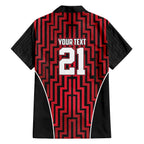 Custom Basketball New Zealand Family Matching Off The Shoulder Long Sleeve Dress and Hawaiian Shirt Red Maori Ta Moko Indigenous - Aussie Hoodie