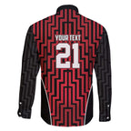 Custom Basketball New Zealand Family Matching Off The Shoulder Long Sleeve Dress and Hawaiian Shirt Red Maori Ta Moko Indigenous - Aussie Hoodie