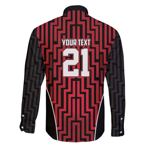 Custom Basketball New Zealand Family Matching Off Shoulder Maxi Dress and Hawaiian Shirt Red Maori Ta Moko Indigenous - Aussie Hoodie