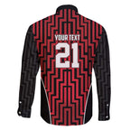 Custom Basketball New Zealand Family Matching Off Shoulder Short Dress and Hawaiian Shirt Red Maori Ta Moko Indigenous - Aussie Hoodie