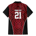 Custom Basketball New Zealand Family Matching Puletasi and Hawaiian Shirt Red Maori Ta Moko Indigenous - Aussie Hoodie