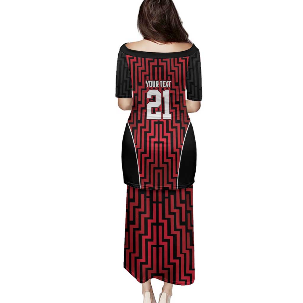 Custom Basketball New Zealand Family Matching Puletasi and Hawaiian Shirt Red Maori Ta Moko Indigenous - Aussie Hoodie
