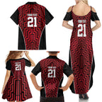 Custom Basketball New Zealand Family Matching Summer Maxi Dress and Hawaiian Shirt Red Maori Ta Moko Indigenous - Aussie Hoodie