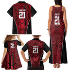 Custom Basketball New Zealand Family Matching Tank Maxi Dress and Hawaiian Shirt Red Maori Ta Moko Indigenous - Aussie Hoodie
