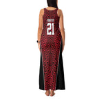 Custom Basketball New Zealand Family Matching Tank Maxi Dress and Hawaiian Shirt Red Maori Ta Moko Indigenous - Aussie Hoodie