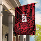 Custom Basketball New Zealand Garden Flag Red Maori Ta Moko Indigenous - Aussie Hoodie
