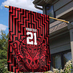 Custom Basketball New Zealand Garden Flag Red Maori Ta Moko Indigenous - Aussie Hoodie
