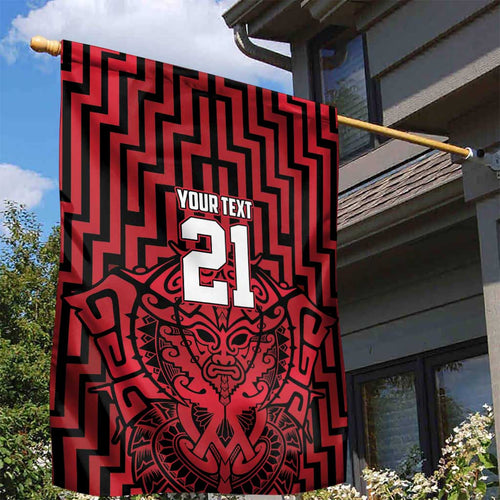Custom Basketball New Zealand Garden Flag Red Maori Ta Moko Indigenous - Aussie Hoodie