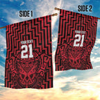 Custom Basketball New Zealand Garden Flag Red Maori Ta Moko Indigenous - Aussie Hoodie