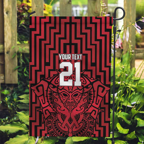 Custom Basketball New Zealand Garden Flag Red Maori Ta Moko Indigenous - Aussie Hoodie