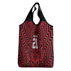 Custom Basketball New Zealand Grocery Bag Red Maori Ta Moko Indigenous - Aussie Hoodie