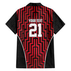 Custom Basketball New Zealand Hawaiian Shirt Red Maori Ta Moko Indigenous - Aussie Hoodie