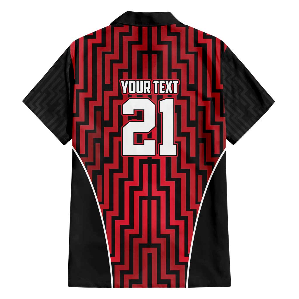 Custom Basketball New Zealand Hawaiian Shirt Red Maori Ta Moko Indigenous - Aussie Hoodie