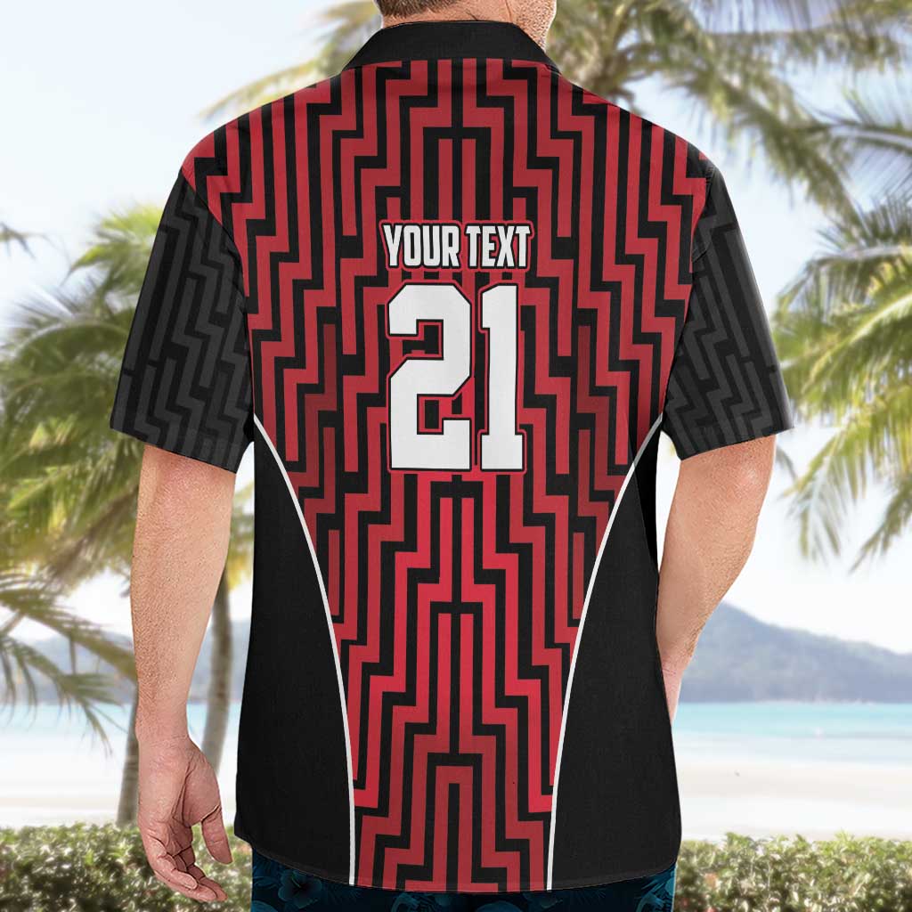 Custom Basketball New Zealand Hawaiian Shirt Red Maori Ta Moko Indigenous - Aussie Hoodie