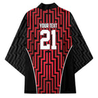 Custom Basketball New Zealand Kimono Red Maori Ta Moko Indigenous - Aussie Hoodie