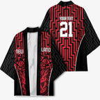 Custom Basketball New Zealand Kimono Red Maori Ta Moko Indigenous - Aussie Hoodie