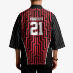 Custom Basketball New Zealand Kimono Red Maori Ta Moko Indigenous - Aussie Hoodie