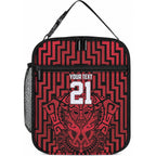 Custom Basketball New Zealand Lunch Bag Red Maori Ta Moko Indigenous