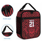 Custom Basketball New Zealand Lunch Bag Red Maori Ta Moko Indigenous
