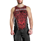 Custom Basketball New Zealand Men Tank Top Red Maori Ta Moko Indigenous - Aussie Hoodie