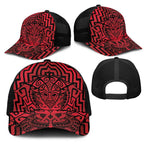 Basketball New Zealand Mesh Trucker Cap Red Maori Ta Moko Indigenous - Aussie Hoodie