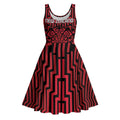 Custom Basketball New Zealand Midi Dress Red Maori Ta Moko Indigenous - Aussie Hoodie