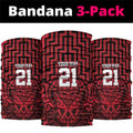 Custom Basketball New Zealand Neck Gaiter Red Maori Ta Moko Indigenous LT9