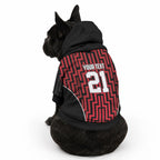 Custom Basketball New Zealand Pet Hoodie Red Maori Ta Moko Indigenous