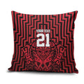 Custom Basketball New Zealand Pillow Cover Red Maori Ta Moko Indigenous - Aussie Hoodie