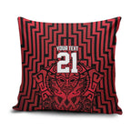 Custom Basketball New Zealand Pillow Cover Red Maori Ta Moko Indigenous - Aussie Hoodie