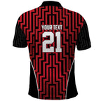 Custom Basketball New Zealand Polo Shirt Red Maori Ta Moko Indigenous - Aussie Hoodie
