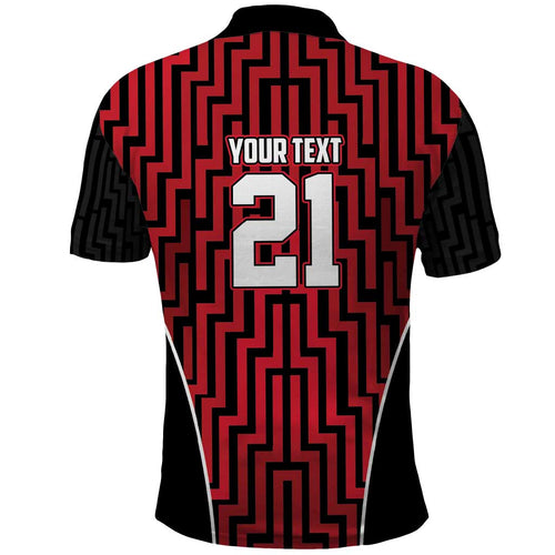 Custom Basketball New Zealand Polo Shirt Red Maori Ta Moko Indigenous - Aussie Hoodie