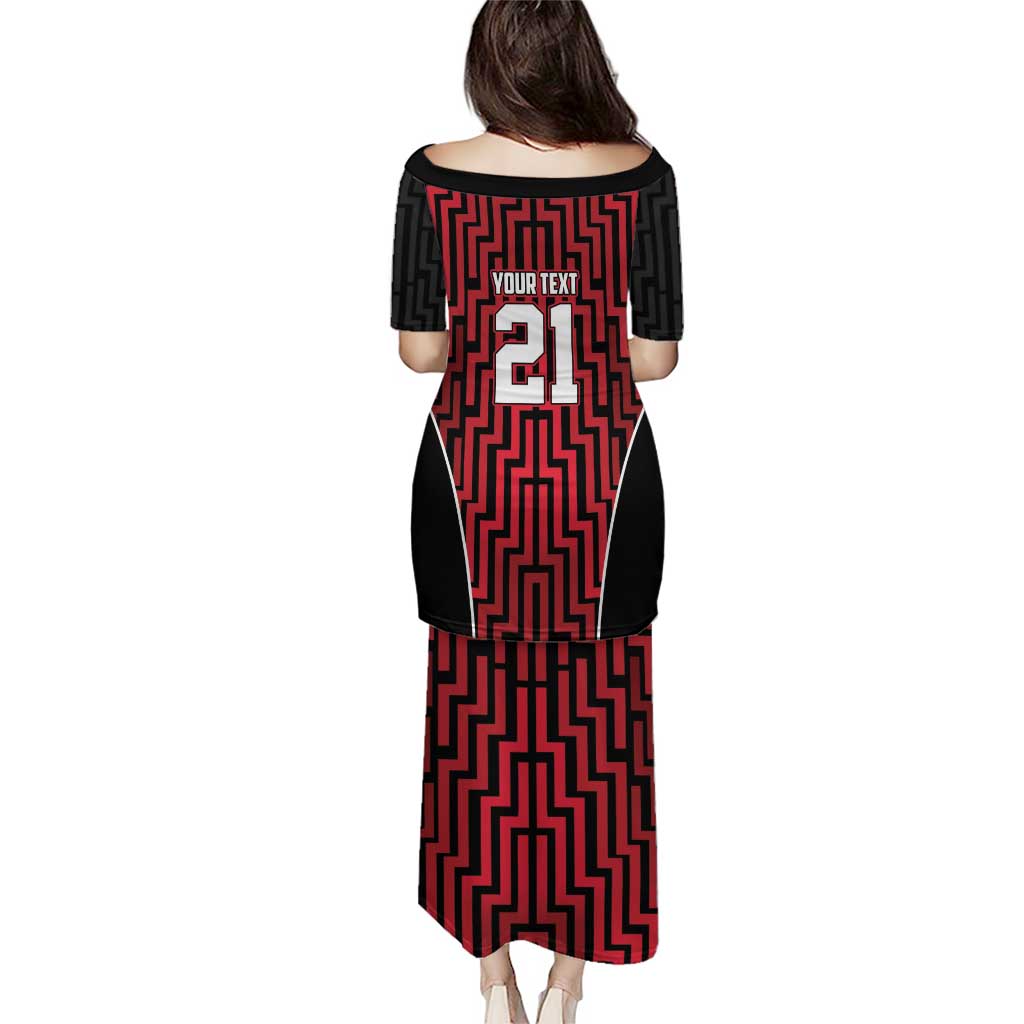 Custom Basketball New Zealand Puletasi Red Maori Ta Moko Indigenous - Aussie Hoodie