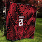 Custom Basketball New Zealand Quilt Red Maori Ta Moko Indigenous - Aussie Hoodie