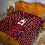 Custom Basketball New Zealand Quilt Red Maori Ta Moko Indigenous - Aussie Hoodie