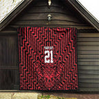 Custom Basketball New Zealand Quilt Red Maori Ta Moko Indigenous - Aussie Hoodie