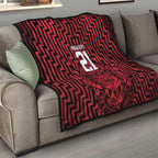 Custom Basketball New Zealand Quilt Red Maori Ta Moko Indigenous - Aussie Hoodie