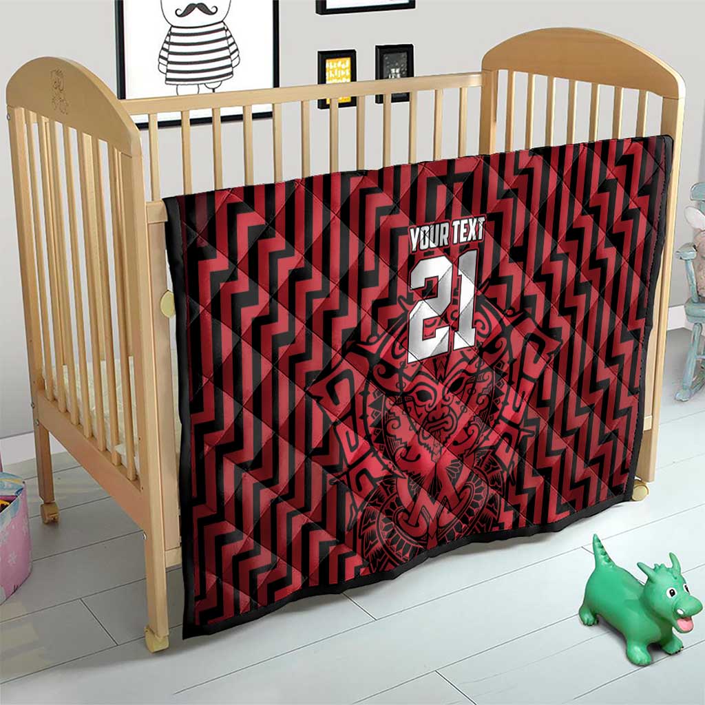 Custom Basketball New Zealand Quilt Red Maori Ta Moko Indigenous - Aussie Hoodie