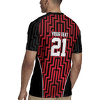 Custom Basketball New Zealand Rugby Jersey Red Maori Ta Moko Indigenous - Aussie Hoodie