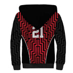 Custom Basketball New Zealand Sherpa Hoodie Red Maori Ta Moko Indigenous - Aussie Hoodie