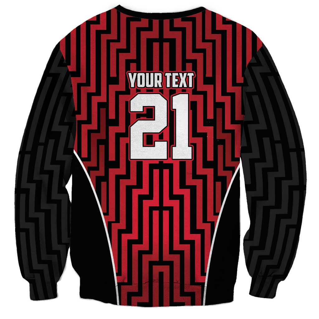 Custom Basketball New Zealand Sweatshirt Red Maori Ta Moko Indigenous - Aussie Hoodie