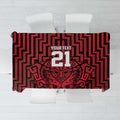 Custom Basketball New Zealand Tablecloth Red Maori Ta Moko Indigenous - Aussie Hoodie
