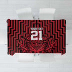 Custom Basketball New Zealand Tablecloth Red Maori Ta Moko Indigenous - Aussie Hoodie
