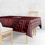 Custom Basketball New Zealand Tablecloth Red Maori Ta Moko Indigenous - Aussie Hoodie