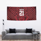 Custom Basketball New Zealand Tapestry Red Maori Ta Moko Indigenous - Aussie Hoodie