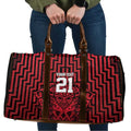 Custom Basketball New Zealand Travel Bag Red Maori Ta Moko Indigenous - Aussie Hoodie