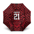 Custom Basketball New Zealand Umbrella Red Maori Ta Moko Indigenous - Aussie Hoodie
