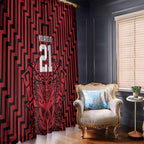Custom Basketball New Zealand Window Curtain Red Maori Ta Moko Indigenous - Aussie Hoodie